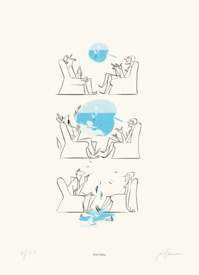 Holiday - Illustrazione di Riccardo Guasco (Stay at home)