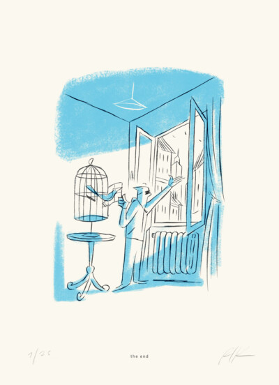 The end - Illustrazione di Riccardo Guasco (Stay at home)