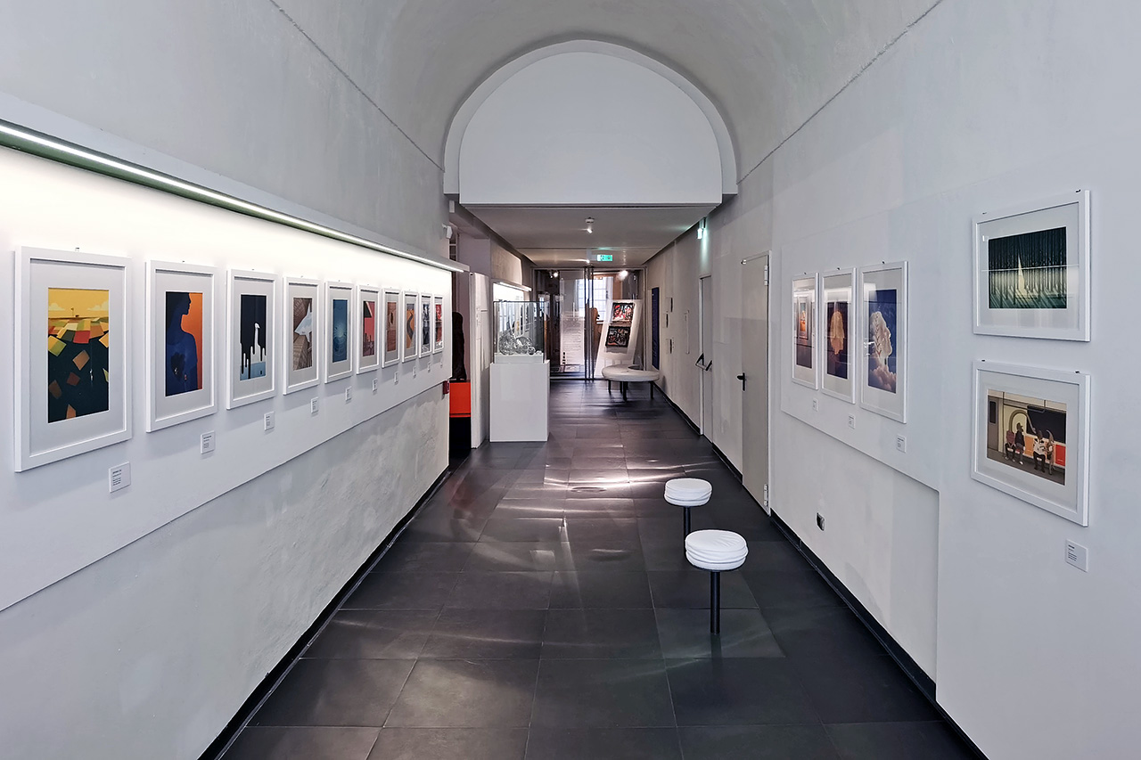Allestimento della mostra Twist di Davide Bonazzi al Museo Garda di Ivrea