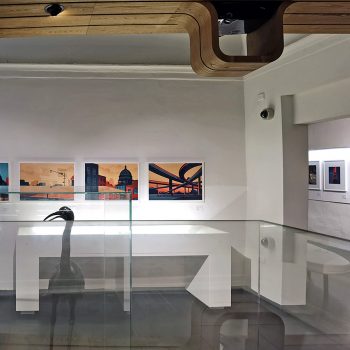 Allestimento della mostra Twist di Davide Bonazzi al Museo Garda di Ivrea