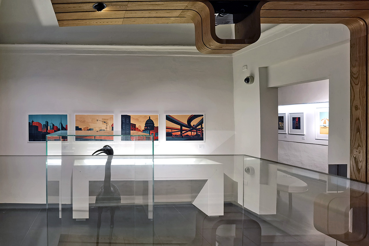 Allestimento della mostra Twist di Davide Bonazzi al Museo Garda di Ivrea