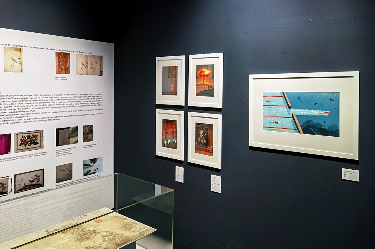Allestimento della mostra Twist di Davide Bonazzi al Museo Garda di Ivrea