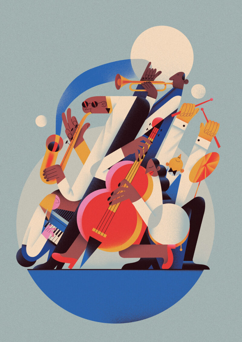 tania-yakunova-jazz Illustrazione di Tania Yakunova