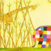david-mckee-Elmer-on-stilts Illustrazione di David McKee