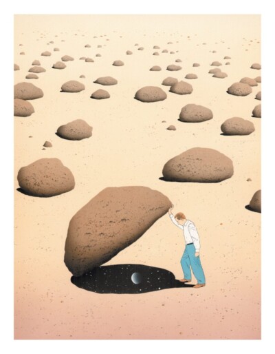 Night shadow Illustrazione di Guy Billout