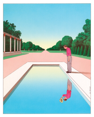 guy-billout-saluting Illustrazione di Guy Billout