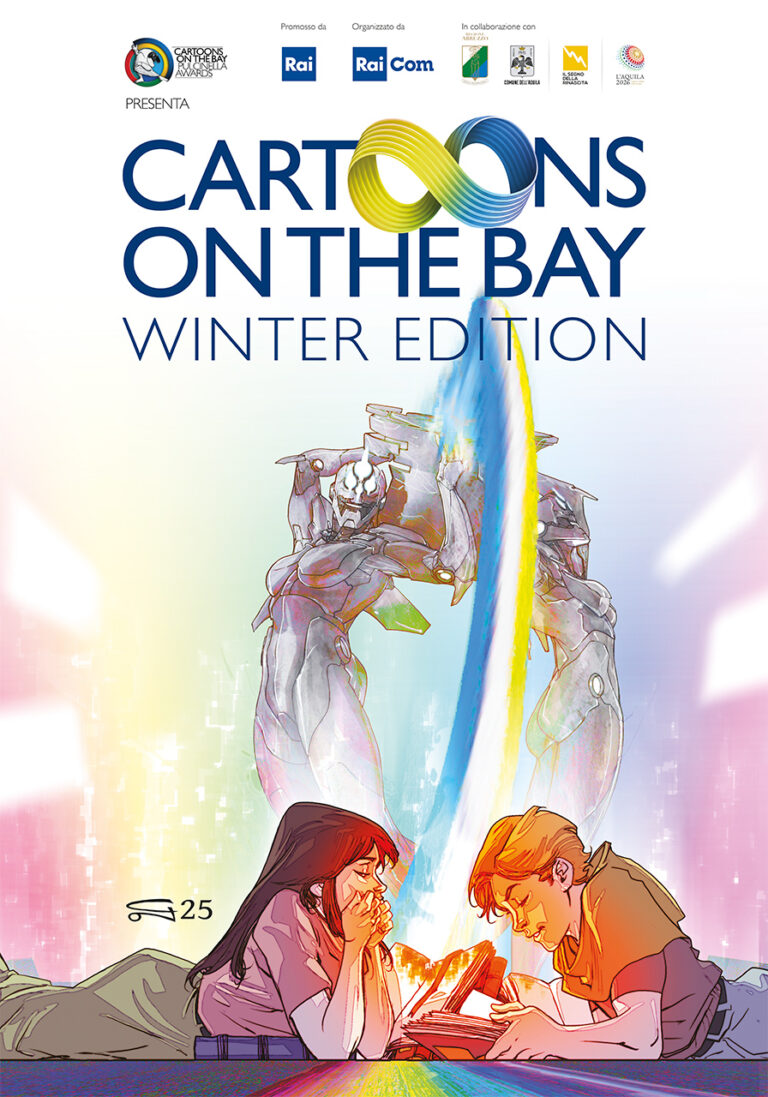 Manifesto Cartoons on the bay Winter Edition 2025 con immagine di Carmine di Giandomenico